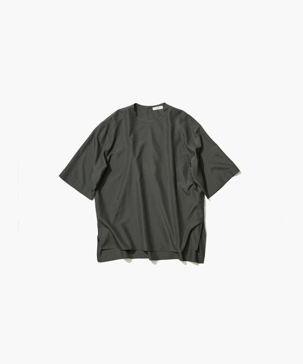 ATON SILK TROPICAL | ウォッシュドTシャツ CHARCOAL GRAY
