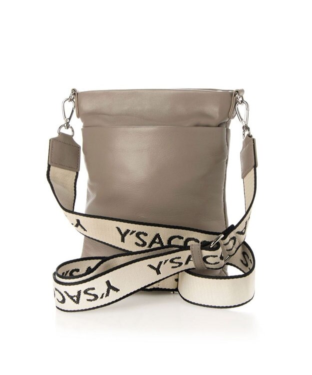 Y'SACCS イタリアンシープ 財布付きスマホポシェット グレージュ