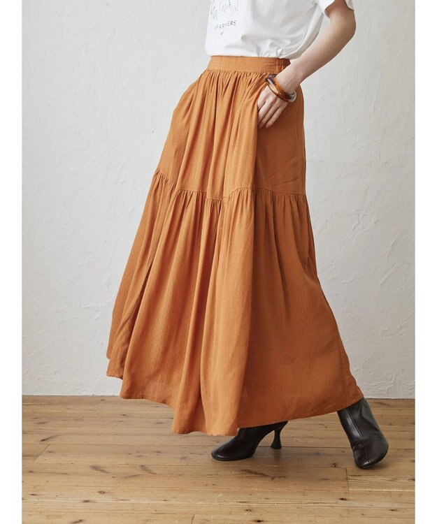 AMERICAN HOLIC ティアードギャザースカート Orange