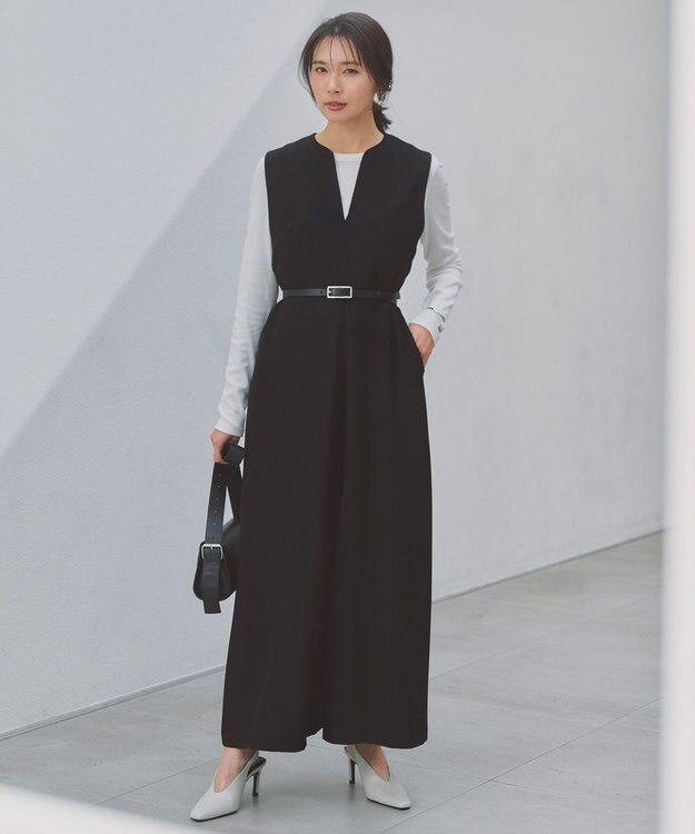 UNFILO L コットンカシミヤ クルーネックカットソー オフ