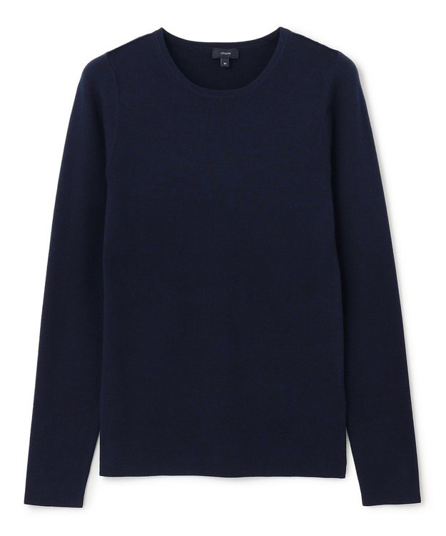 JOSEPH 【洗える】ストレッチシルクニット　ラウンドネック Navy