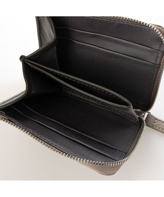 Y'SACCS イタリアンシープ 財布付きスマホポシェット グレージュ