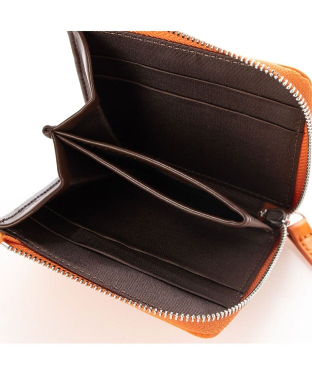 Y'SACCS イタリアンシープ 財布付きスマホポシェット オレンジ