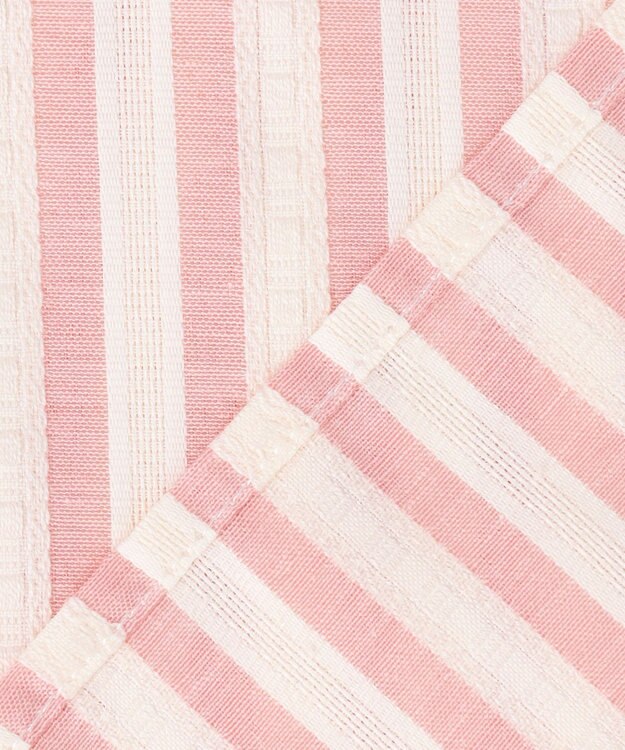 J.PRESS YORK STREET 【WOMEN】ストライプショート ブラウス ピンク系1