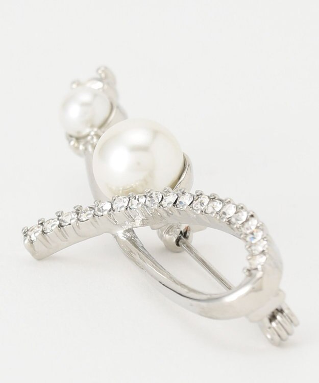 ANY SIS ドロップパール調 ブローチ シルバー