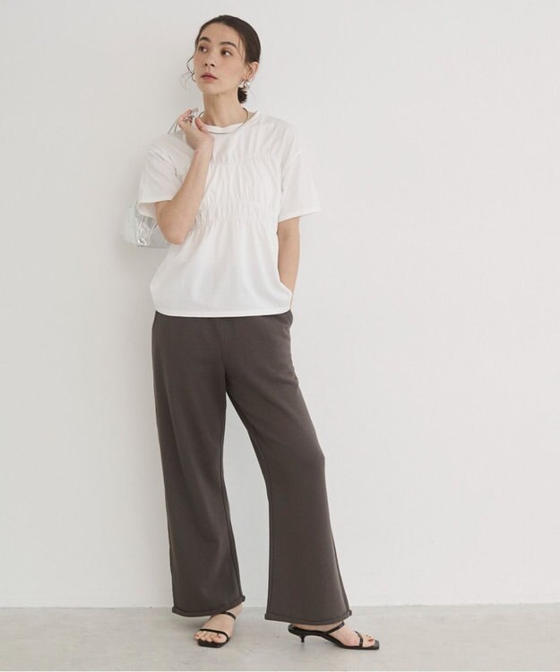 WEGO 【ANGIE VINTAGE/セットアップ対応】ワイドスウェットパンツ スミクロ