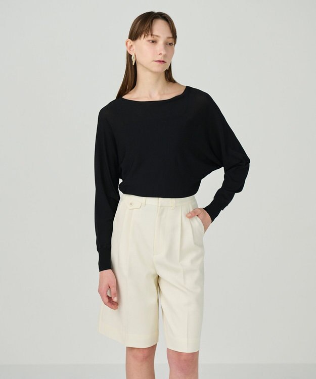 GRACE CONTINENTAL シアードルマントップ ブラック