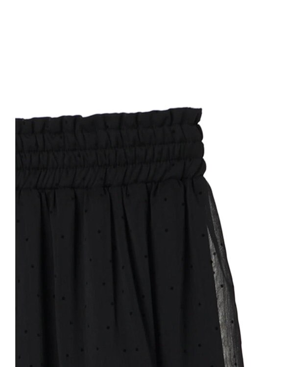 earth music&ecology フロッキードットシアーティアードスカート Black