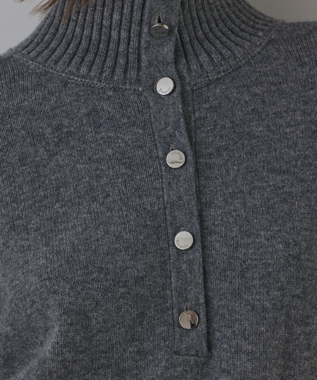 GRACE CONTINENTAL ウールオーバーニットトップ グレー