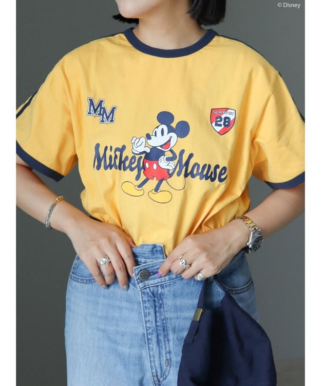AMERICAN HOLIC ラインＴシャツ　Ｙｅｌｌｏｗ／Ｄｉｓｎｅｙ Yellow