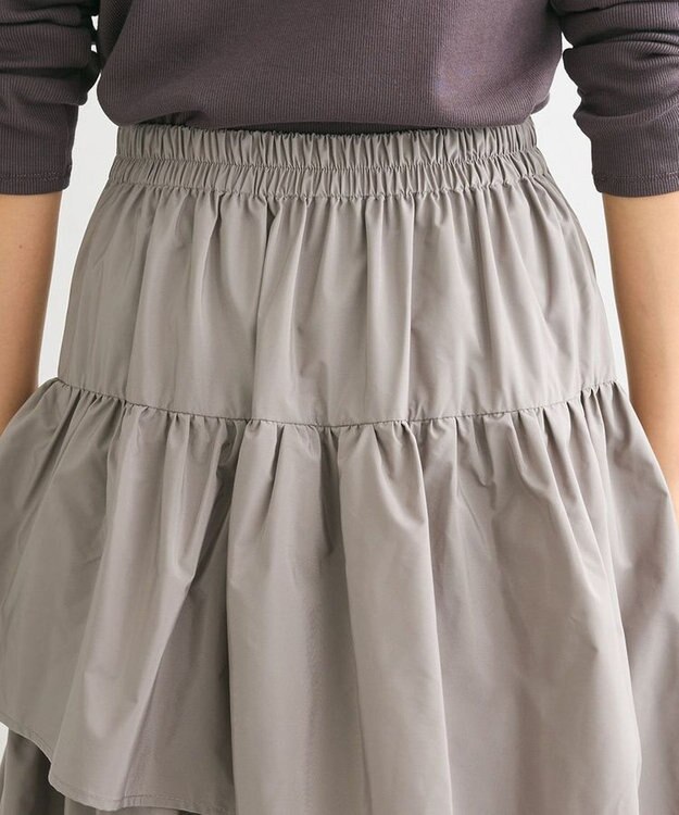 Green Parks ・ＥＬＥＮＣＡＲＥ　ＤＵＥ　ランダムティアードスカート Gray Beige