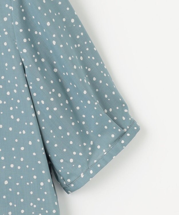 J.PRESS LADIES 【洗える・イージーケア】スパンローンランダムドット ブラウス スモーキーグリーン系5