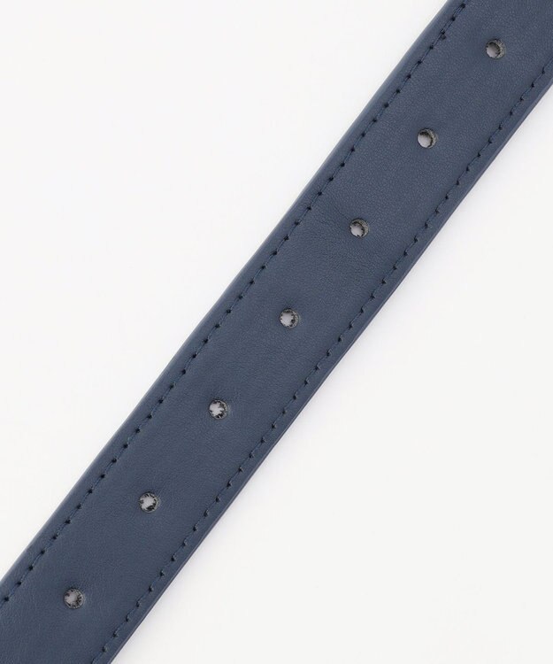 ANY 異素材コンビテープベルト ネイビーストライプ