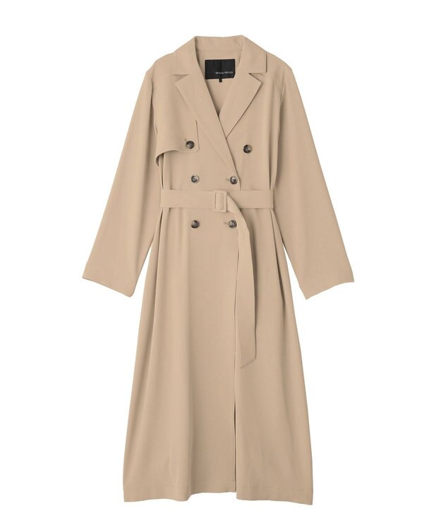 YECCA VECCA 【UVカット/花粉ガード】素材MIXトレンチコート Beige