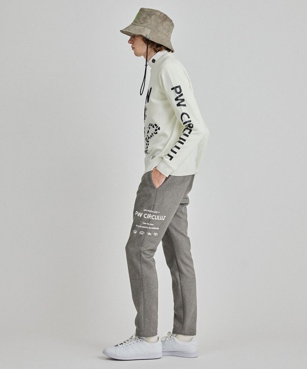 PW CIRCULUS 【MEN】スエードライクテーパードパンツ グレー系