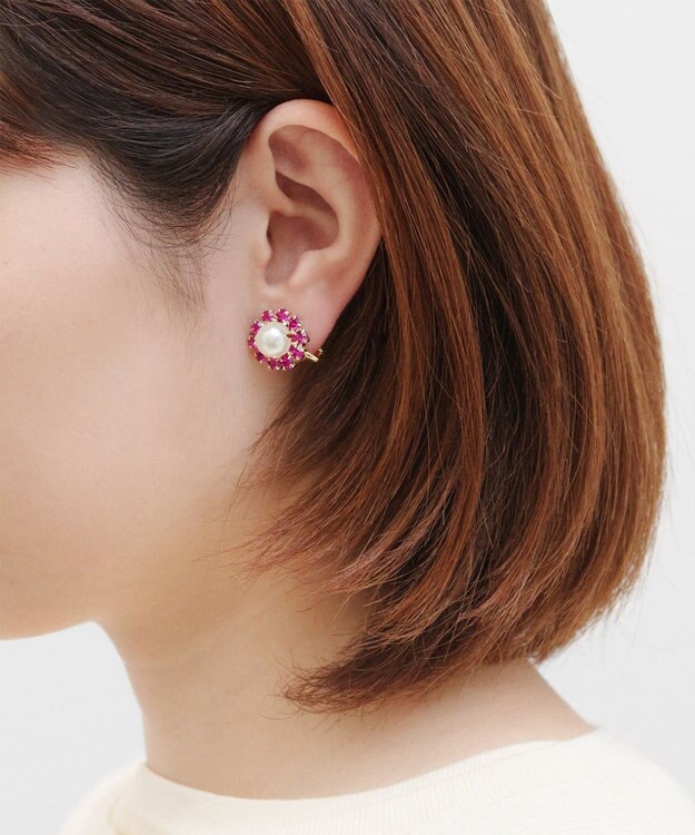 TOCCA COLOR PEARL EARRINGS イヤリング ローズ系