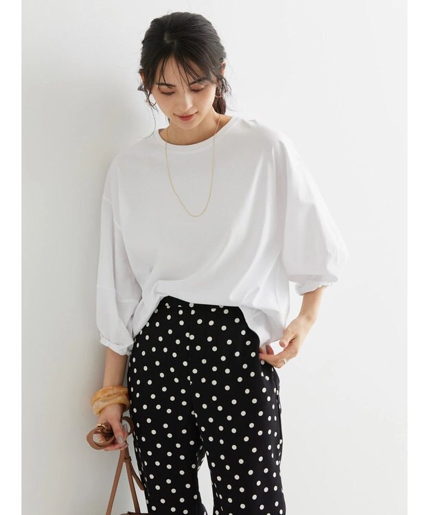 AMERICAN HOLIC 袖ボリューム半袖カットプルオーバー Off White