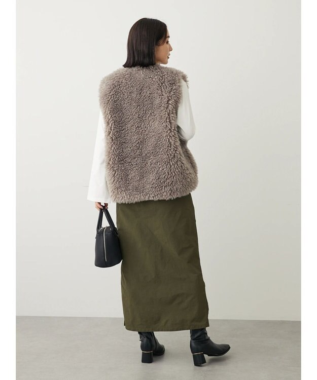 Green Parks ・ＲＡＹ　ＣＡＳＳＩＮ　フロントギャザーナロースカート Khaki