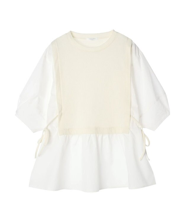 Green Parks テレコドッキングチュニック Ecru