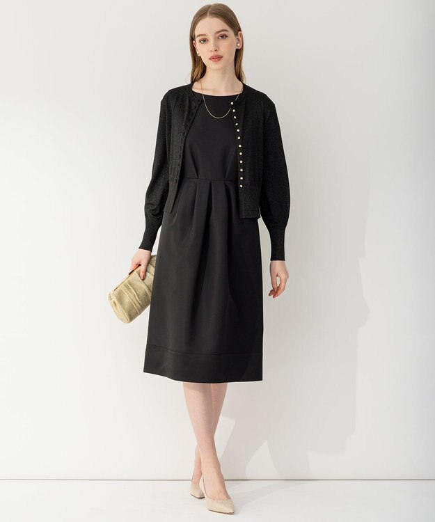 23区 L 【APPLAUDIR】グログランロイヤル ドレス ブラック系