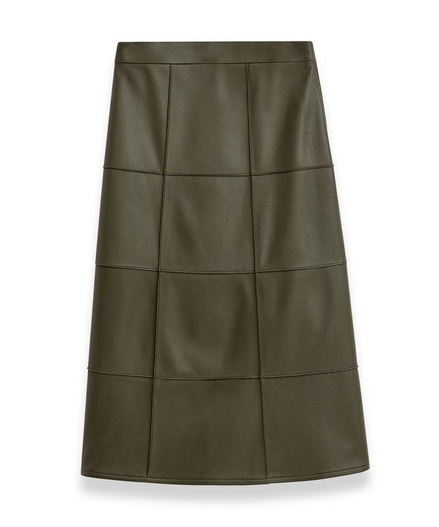 JOSEPH グリッドナッパ　スカート Hass Avocado