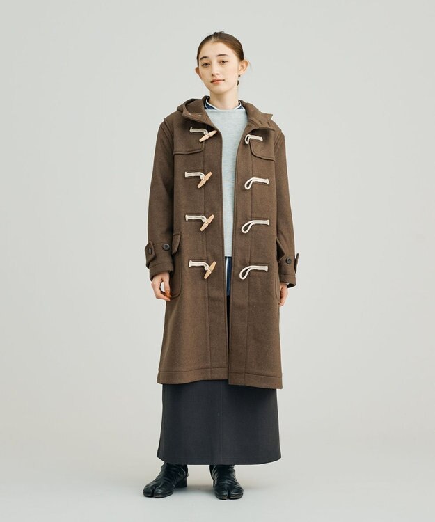 J.PRESS YORK STREET 【UNISEX】メルトン ダッフルコート スモーキーグリーン系