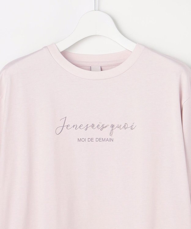 ANY SIS ビジュープリント Ｔシャツ ライトベージュ