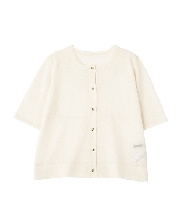YECCA VECCA 半袖シアーカーディガン Off White