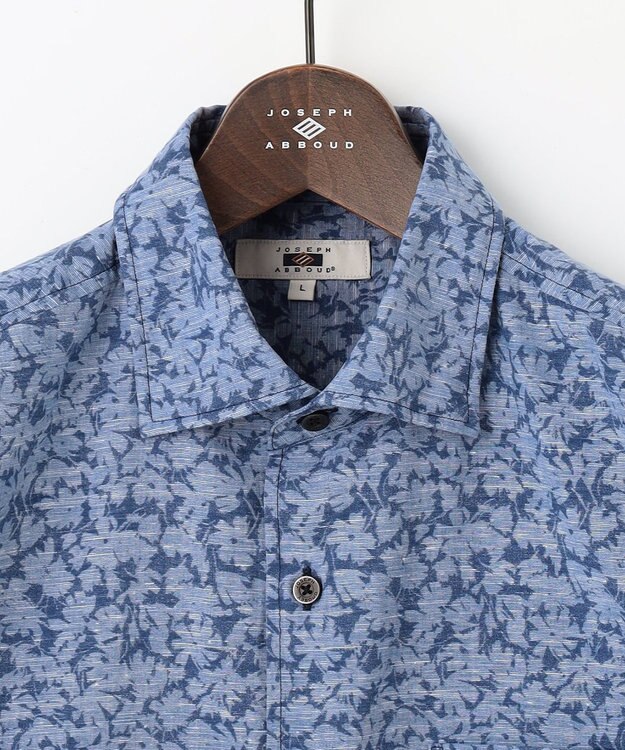 JOSEPH ABBOUD 【清涼感】テクスチャライズドライ フラワーエアリノ シャツ ネイビー系6