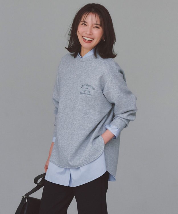 UNFILO BEAUTY FORM JERSEY 刺繍ロゴ プルオーバー