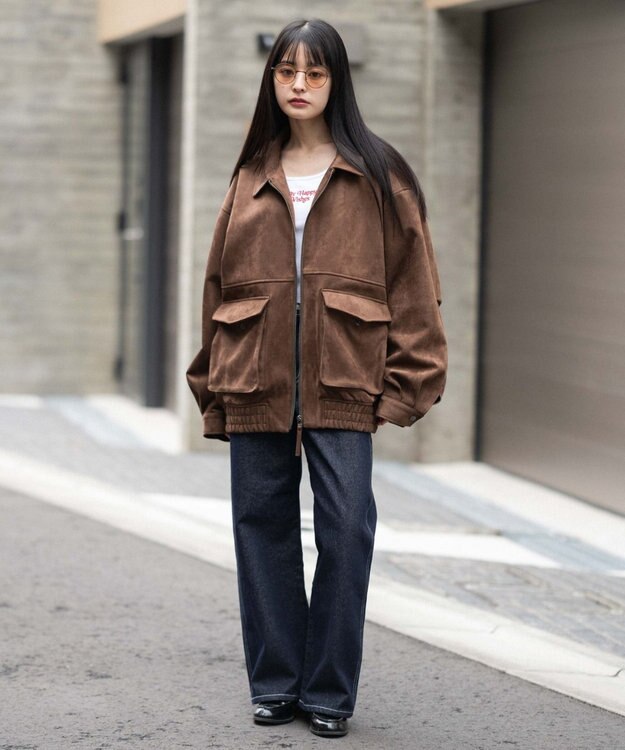 WEGO 【ユニセックス着用ITEM/MLサイズ展開】フライトジャケット ブラウン