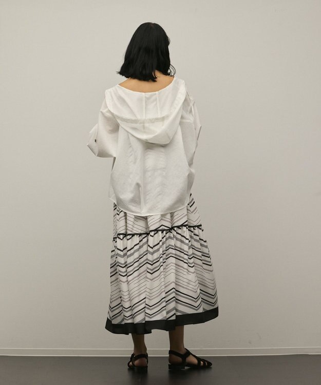 GRACE CONTINENTAL フードシャツ ホワイト