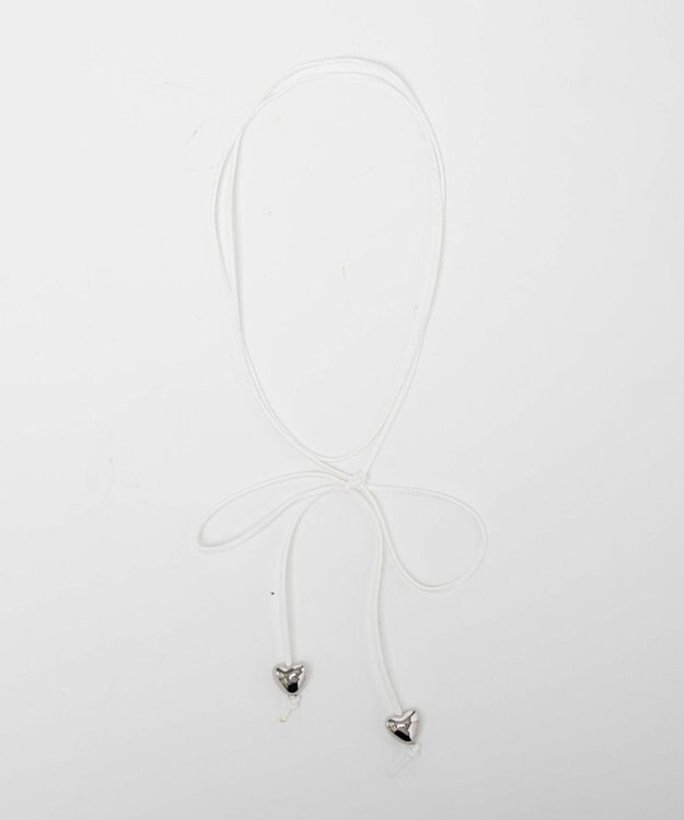 WEGO Lハートリボンチョーカー ホワイト