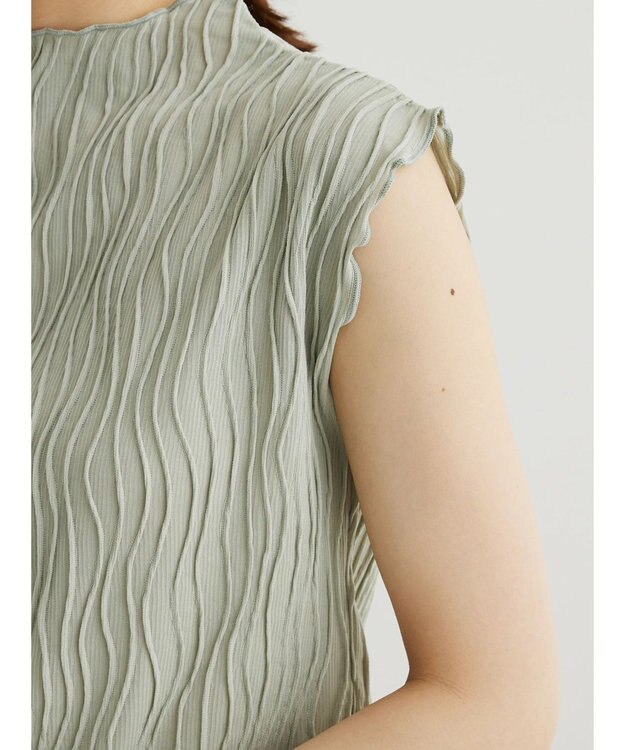 Green Parks ・Ｐｅｔｉｔ　Ｆｌｅｕｒ　ウェーブメロープルオーバー Light Khaki