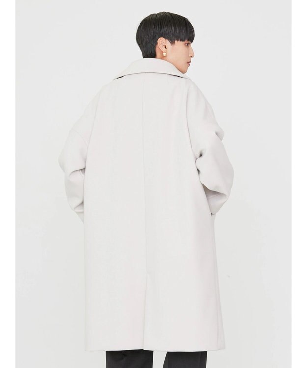 AMERICAN HOLIC 中空ＦＩＢＥＲドロップショルダーチェスターコート Light Gray