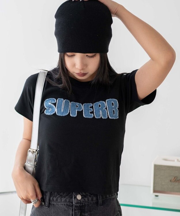 WEGO デニムロゴT ブラック