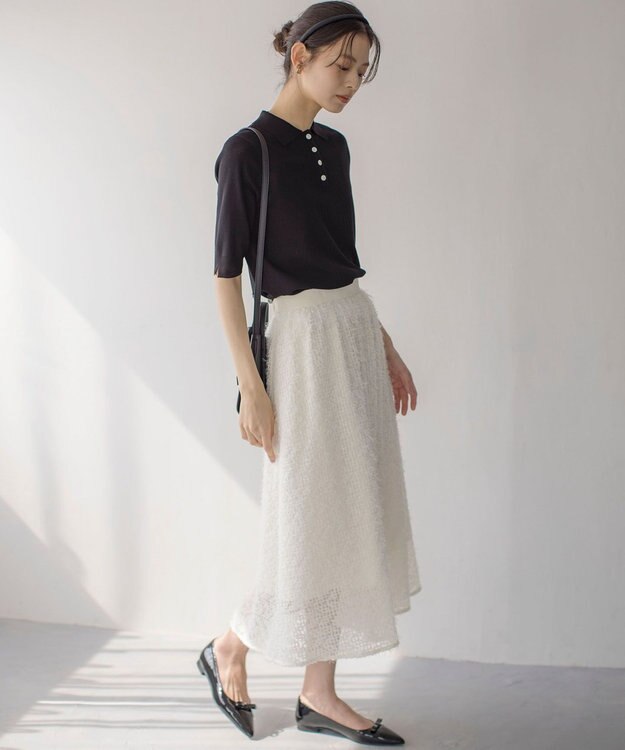 組曲 S シア－ニットポロ ブラック系