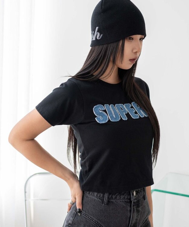 WEGO デニムロゴT ブラック