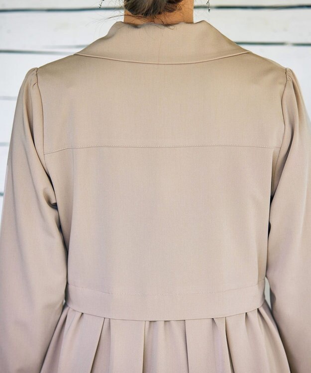 Tiaclasse 【洗える】フレアトレンチコート グレージュ