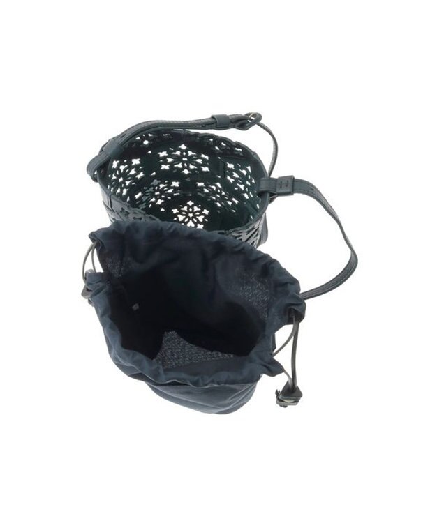 genten カレイド ショルダーバッグ ネイビーブルー