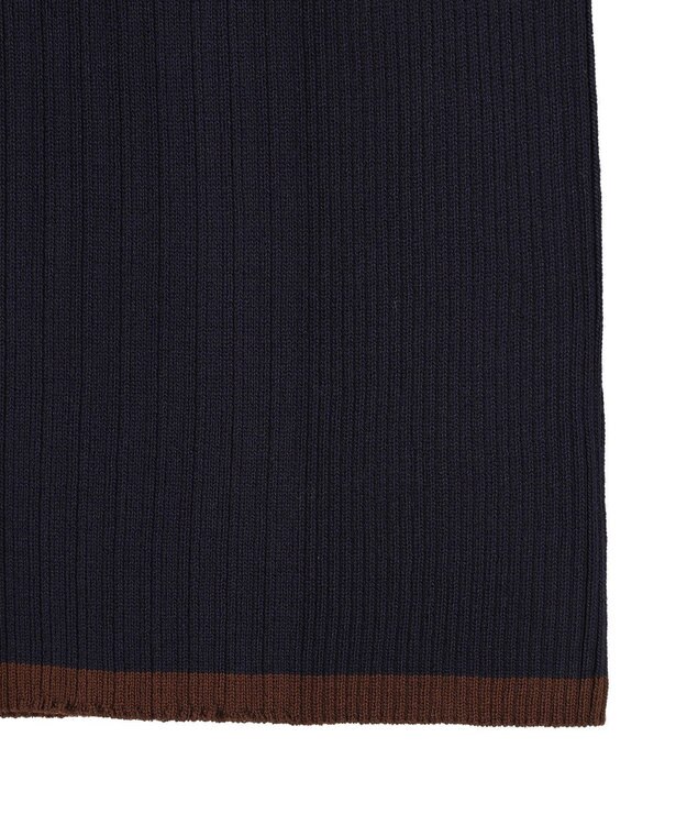 Green Parks 配色ニットポロ Navy
