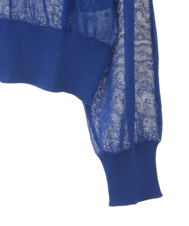 earth music&ecology 接触冷感シアークルーニットカーディガン Blue