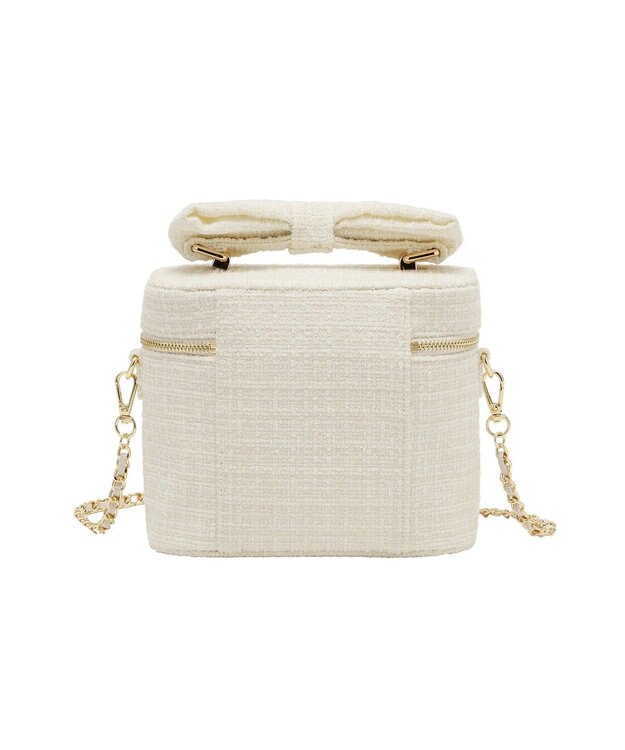 Maison de FLEUR ツイードキューブショルダーバッグ Ivory