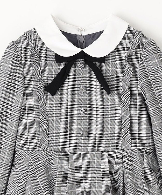 ANY KIDS 長袖 ワンピース グレンチェック