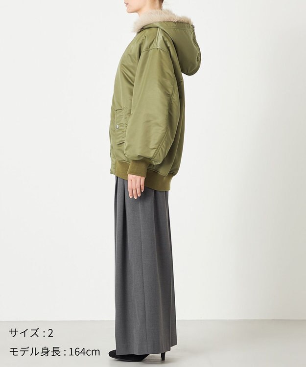 NAVE 【Nave】ファーカラーMA-1 カーキ系