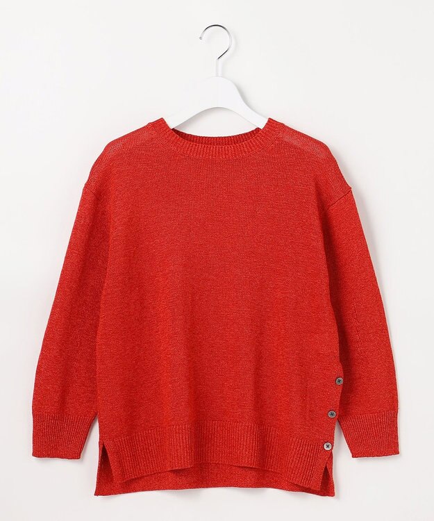 J.PRESS LADIES S DRY COMFORT クルーネック ニット スカーレット系