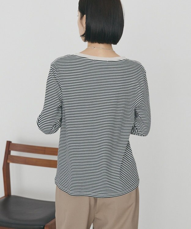 AMERICAN HOLIC 袖チュールレイヤードプルオーバー Border