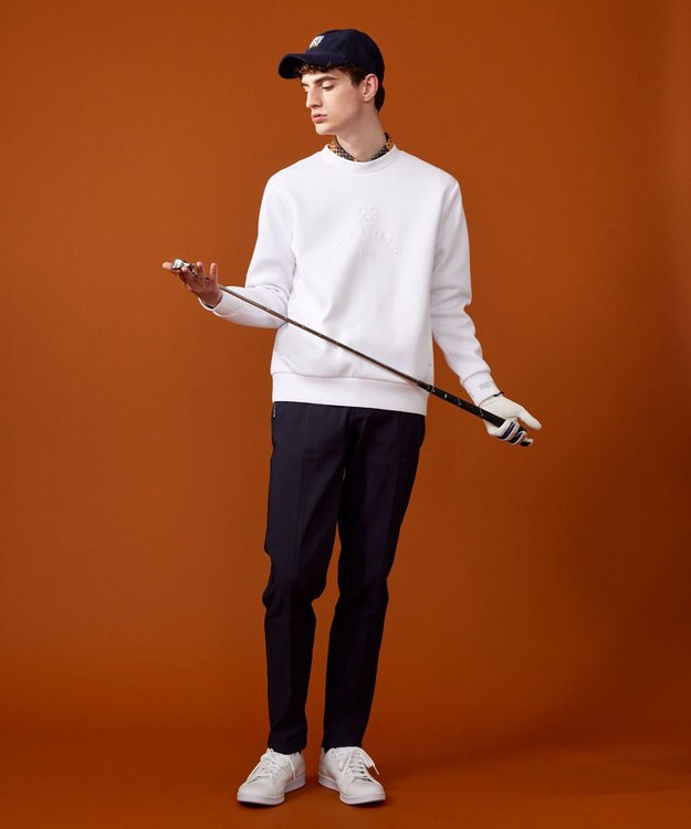 23区GOLF 【MEN】オックスダンボール  プルオーバー ホワイト系