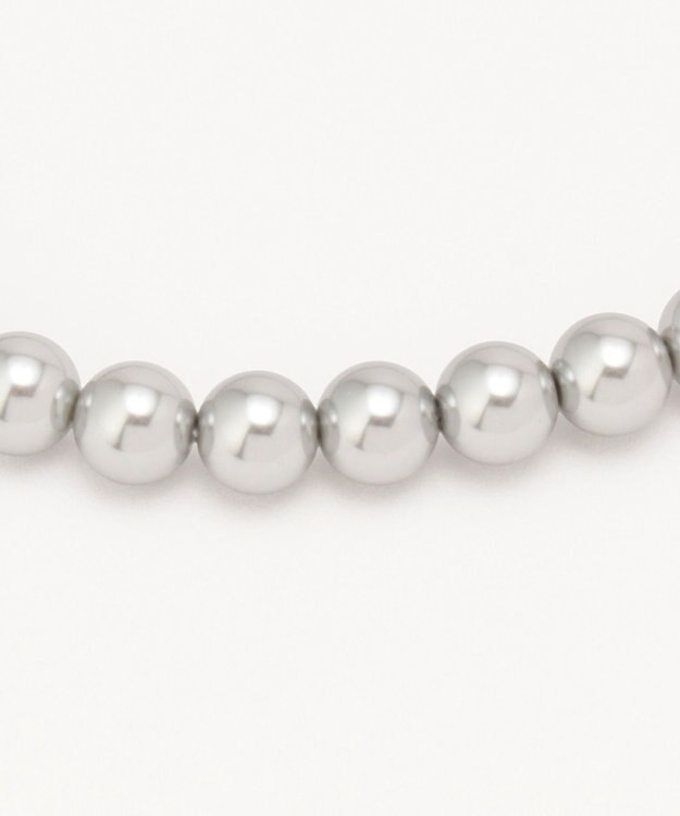 自由区 FORMAL 【日本製】パール調ネックレス（グレー） ブラック系