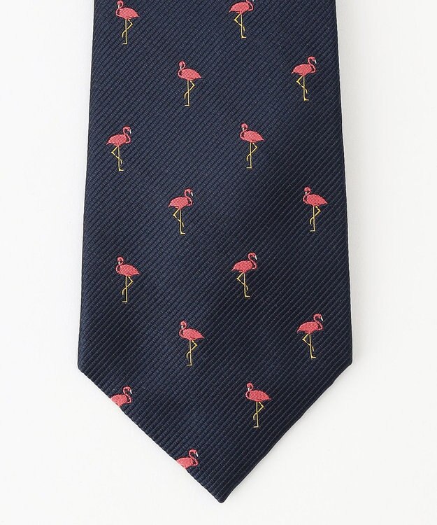 J.PRESS MEN 【J.PRESS STEPHEN WALTERS COLLECTION】フラミンゴモチーフ ネクタイ ネイビー系8